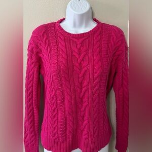 Lauren Ralph Lauren Barbie Pink Cable Knit Sweater | Size S | EUC